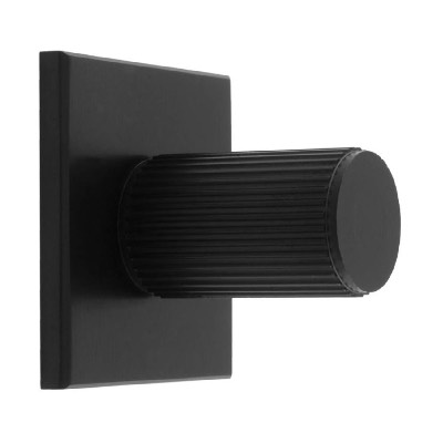 Knob on Backplate Matt Black