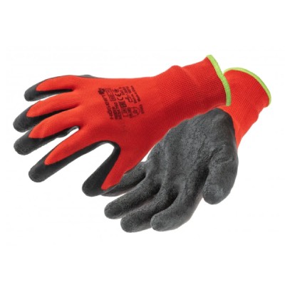 Construction Working Safety Gloves Nitrile Coated Red