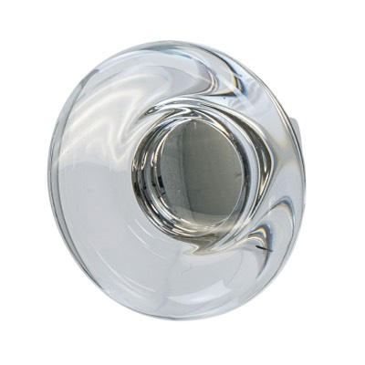 Hafele Glacio Cupboard Glass Round Knob Nickel Base