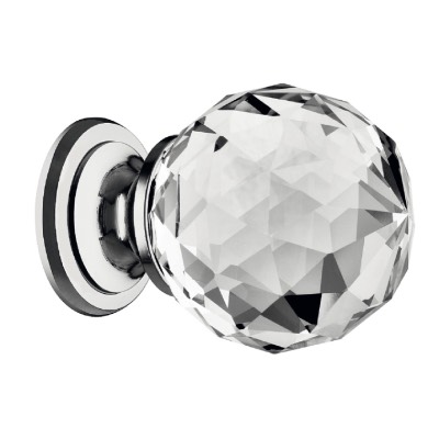 Harley Cupboard Glass Knob Chrome Base
