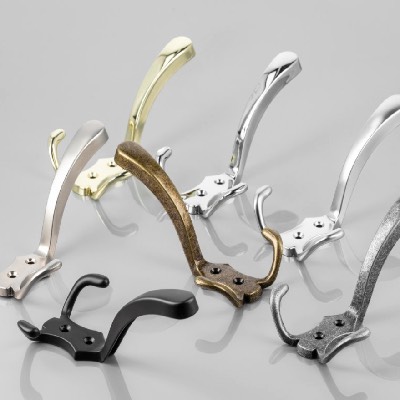 Triple Coat Hook Wall Door Mounted Clothes Hanger