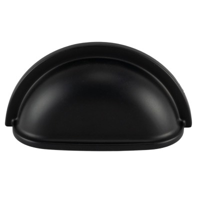 Cabinet Cup Pull Handle Matt Black