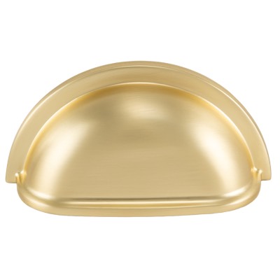 Cabinet Cup Pull Handle Satin Brass