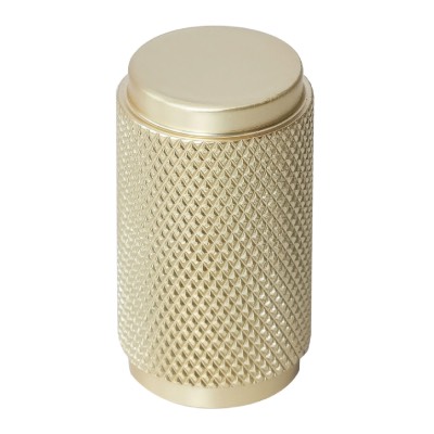 Knurled Cabinet Knob Satin Brass 18mm