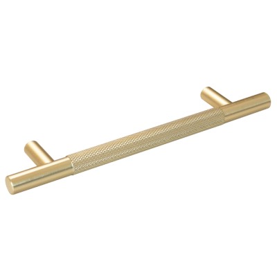 Knurled Pull Cupboard Handle Satin Brass