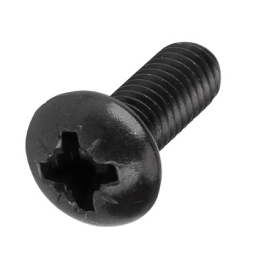 Euro Screws Round 6x14mm Black for Cabinet Hinges