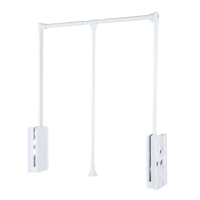 Medium Duty Pull Down Wardrobe Rail Lift White