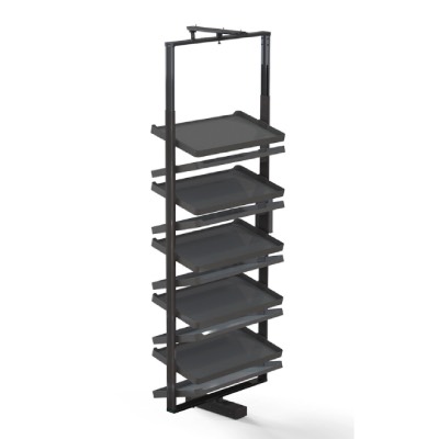 Rotating Shoe Rack Shelves with Frame Titanium