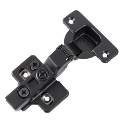 Cabinet Hinge Soft Close 100° BLACK Half Overlay Set Two