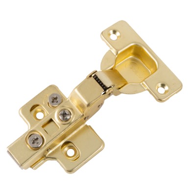Cabinet Hinge Soft Close 100° BRASS Half Overlay Set Two