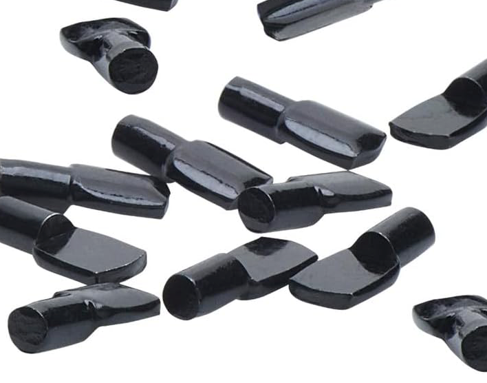 7mm Shelf Support Pins Spoon Shaped Black - Image 3
