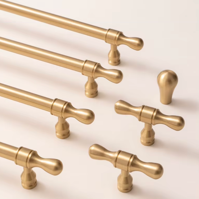 Cabinet Handles Water Droplet Collection Brushed Brass