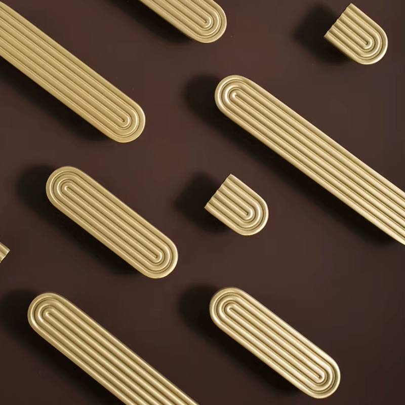 Cabinet Handle Nordic Slim Collection Brushed Brass