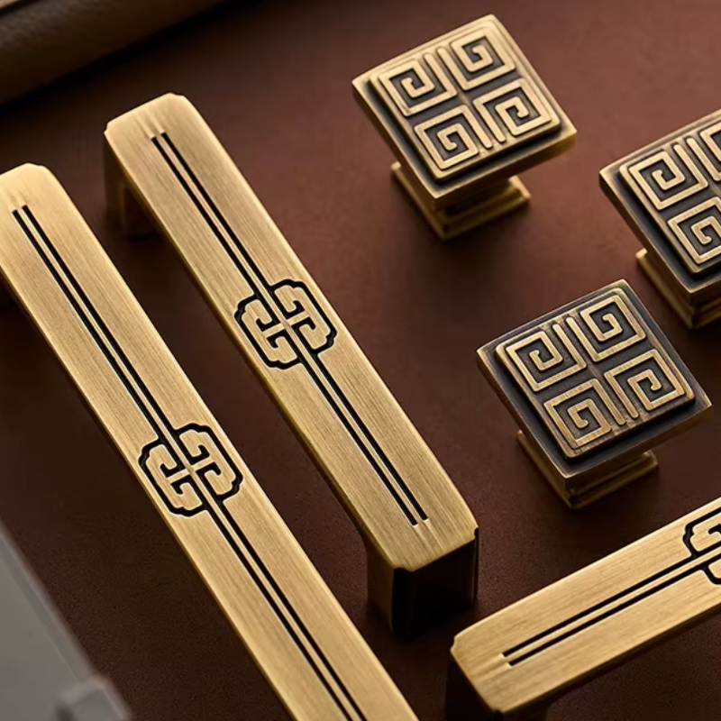 Cabinet Handles Celtic Collection Brushed Antique Brass