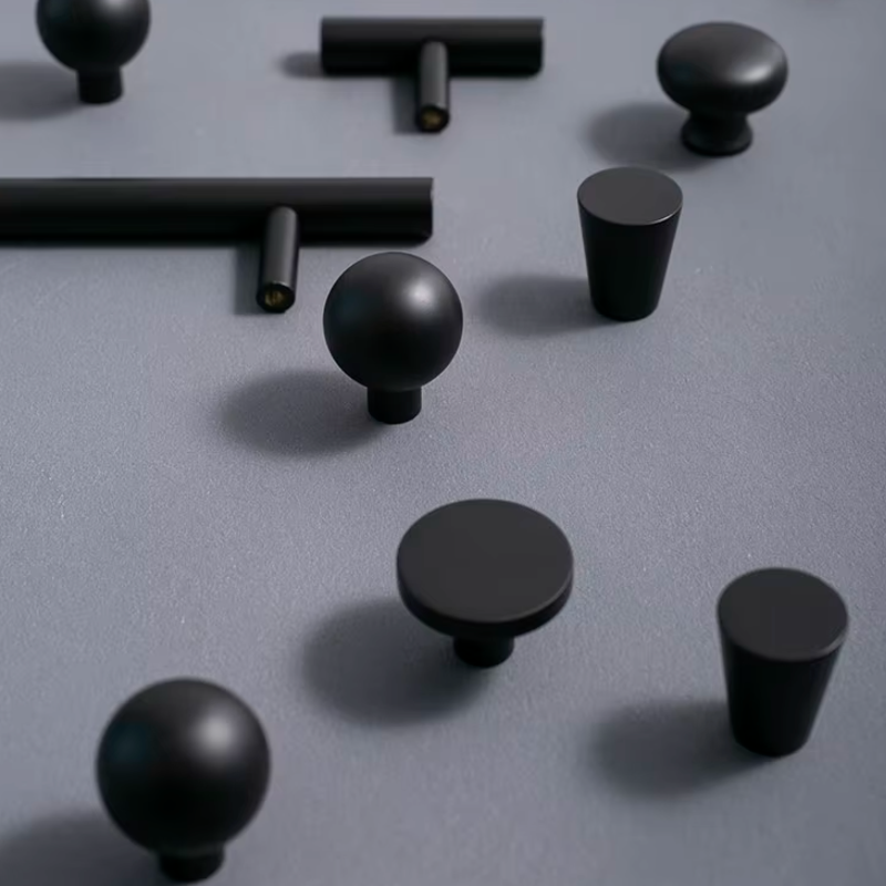 Cabinet Knob Sphere Smooth Collection Matt Black