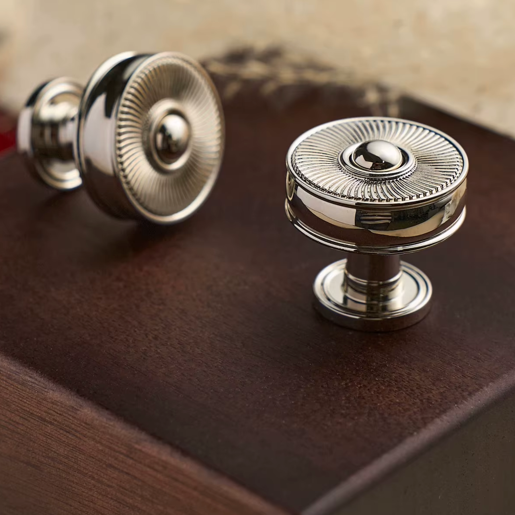 Cabinet Knob Radio Swirling Sunburst Collection