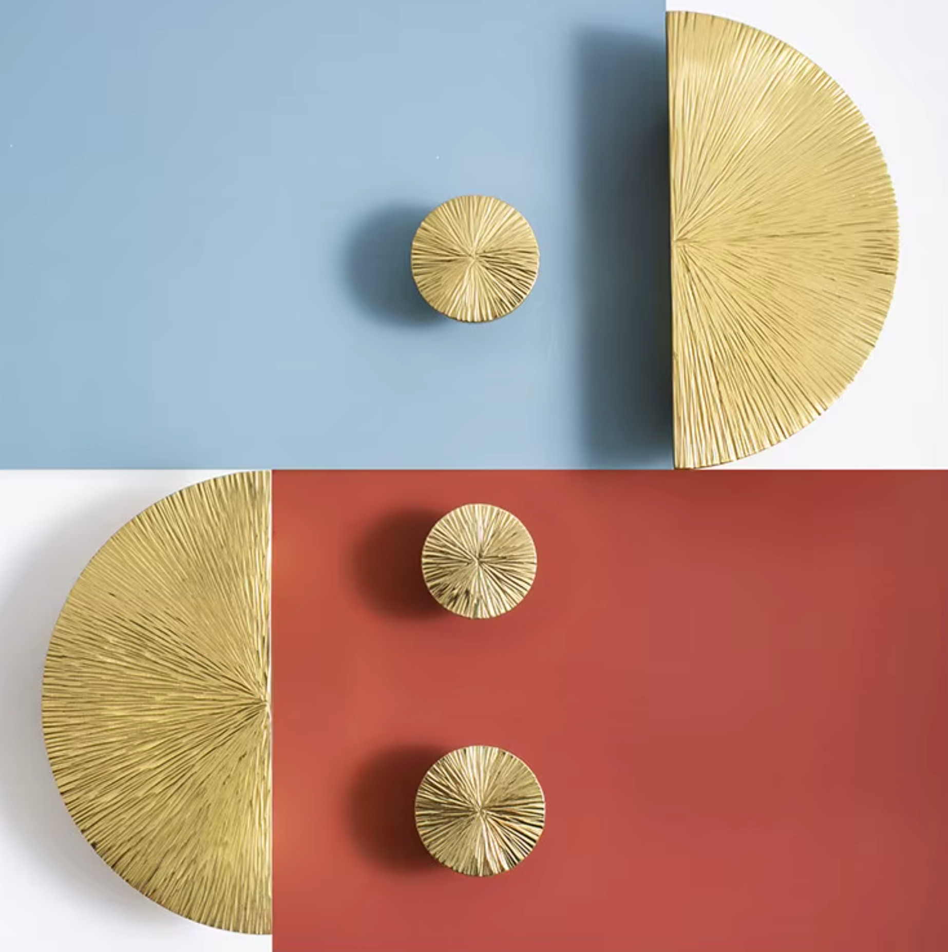 Cabinet Knobs Radiant Arc Half-Moon Collection Polished Brass - Image 5