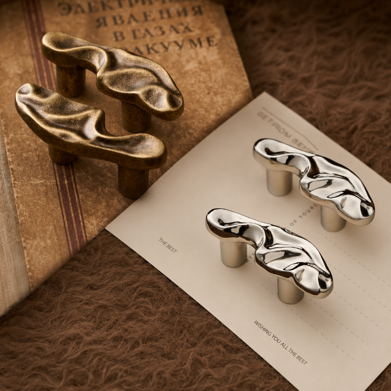 Cabinet Knob Sculpted Organic Twisted Collection