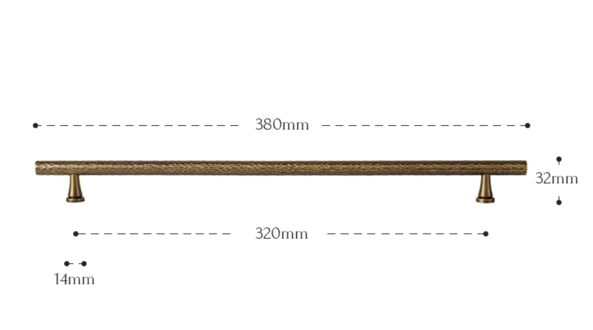 Cabinet Pull Handle Artisan Hand Hammered Collection Brushed Antique Brass - Image 11