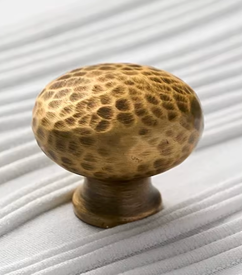 Cabinet Knobs Artisan Hand Hammered Collection Brushed Antique Brass - Image 5