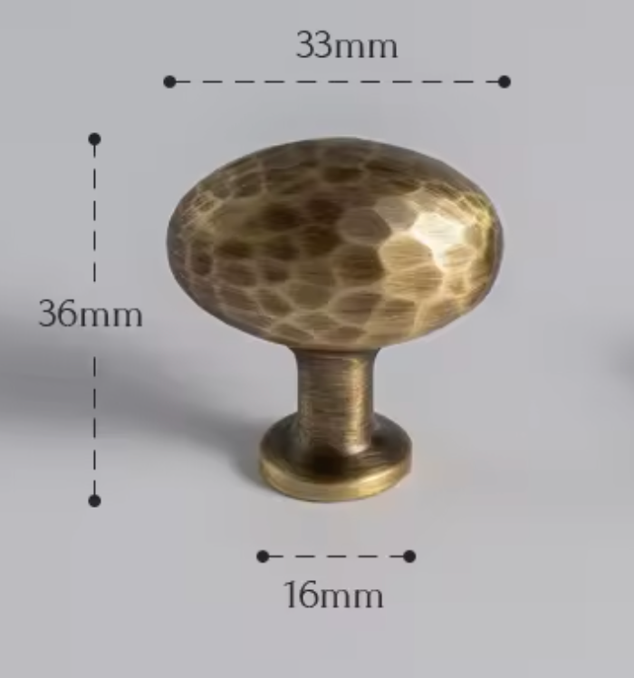 Cabinet Knobs Artisan Hand Hammered Collection Brushed Antique Brass - Image 14