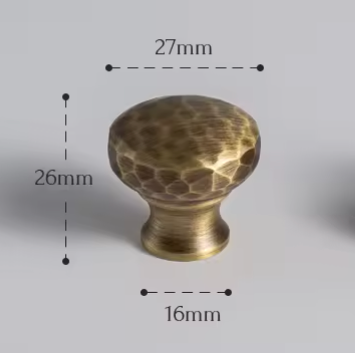 Cabinet Knobs Artisan Hand Hammered Collection Brushed Antique Brass - Image 11