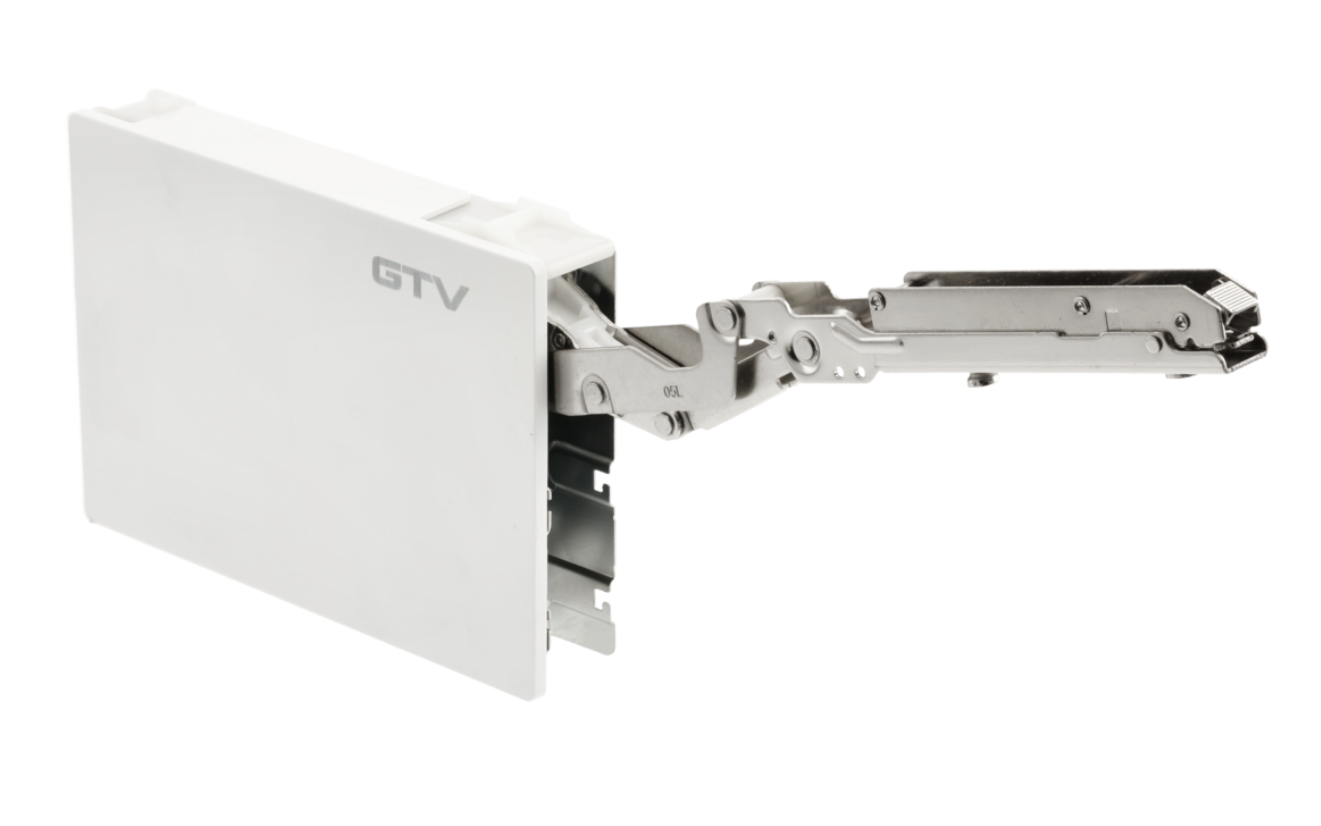Push to Open Lift Mechanism Stay Cabinet Hinge Set White - Image 5
