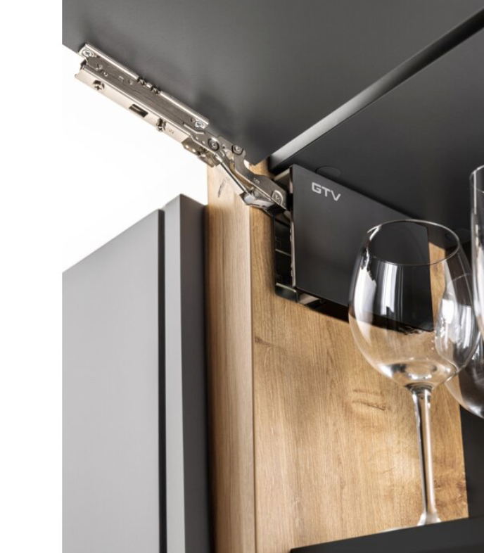 Soft Close Lift Mechanism Stay Cabinet Hinge Set Black - Image 3