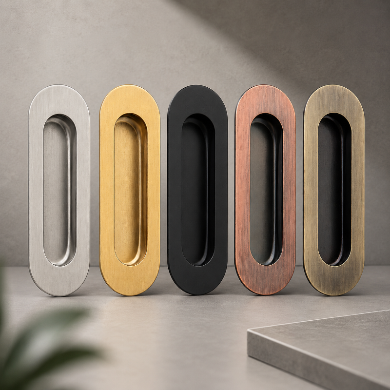 Recessed Flush Sliding Door Handle Inset Cabinet Handle