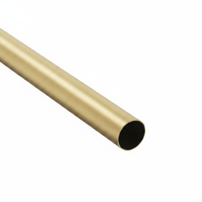 Wardrobe Hanging Rail 25mm Brushed Satin Brass Round