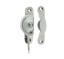 Hafele Sash Fastener Fitch Pattern Lockable Polished Brass & Satin Nickel - Image 2